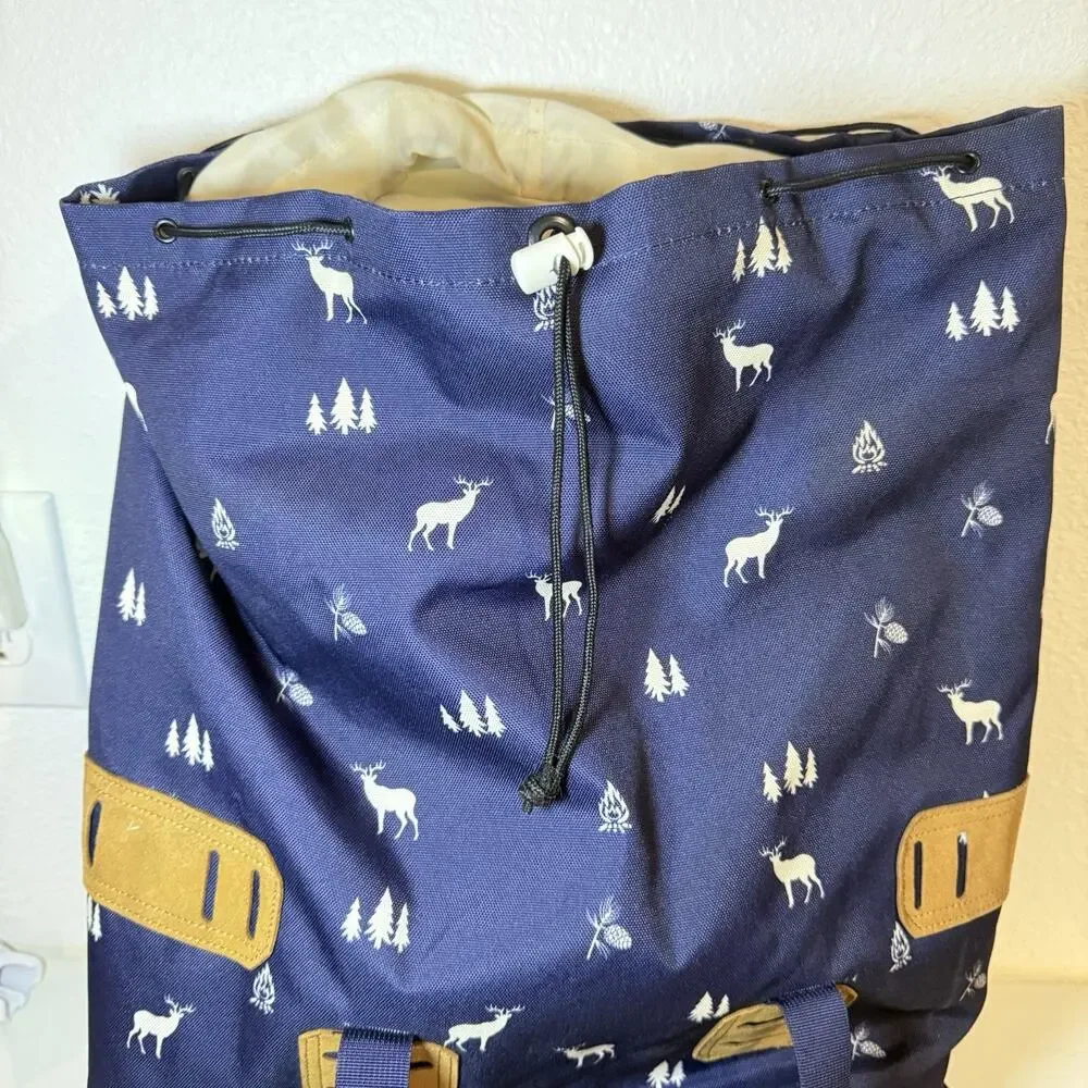 Burton Hiking Backpack Adjustable Straps Animal Print Buckle Closure Rucksack